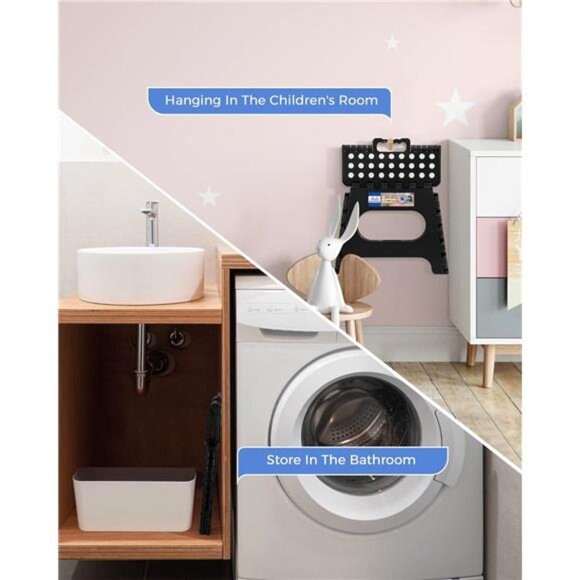 11 inch Folding Step Stool Lightweight Plastic Step Stool - 2 Pack - Foldable - Picture 5 of 7